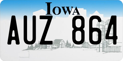 IA license plate AUZ864