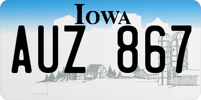 IA license plate AUZ867