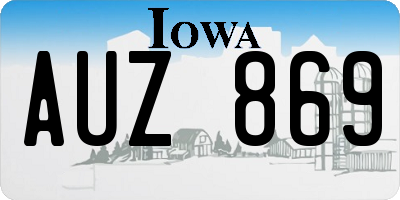 IA license plate AUZ869