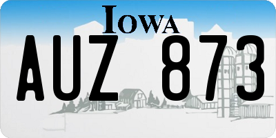 IA license plate AUZ873