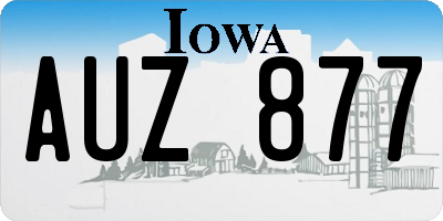 IA license plate AUZ877