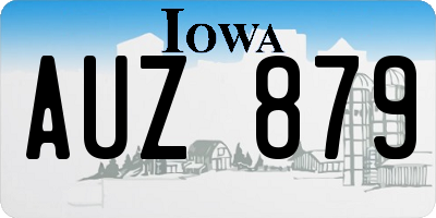 IA license plate AUZ879