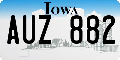 IA license plate AUZ882
