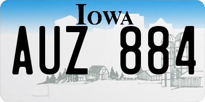 IA license plate AUZ884