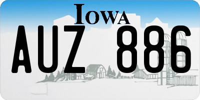 IA license plate AUZ886