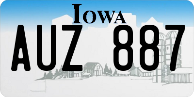 IA license plate AUZ887