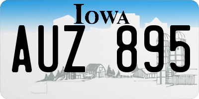 IA license plate AUZ895