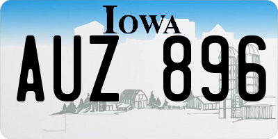 IA license plate AUZ896