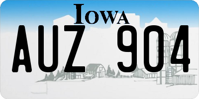IA license plate AUZ904