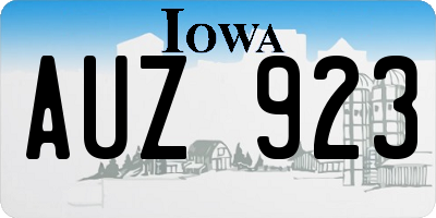 IA license plate AUZ923