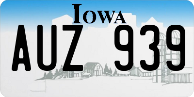 IA license plate AUZ939