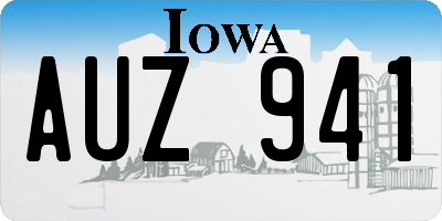 IA license plate AUZ941