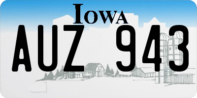 IA license plate AUZ943