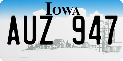IA license plate AUZ947