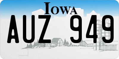 IA license plate AUZ949