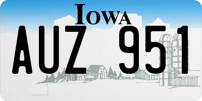 IA license plate AUZ951