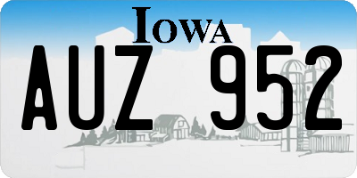 IA license plate AUZ952