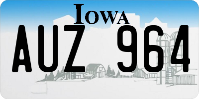 IA license plate AUZ964