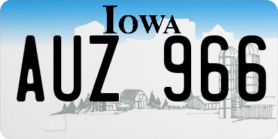 IA license plate AUZ966