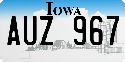 IA license plate AUZ967