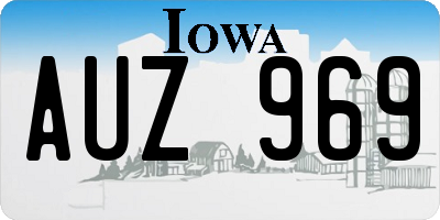 IA license plate AUZ969