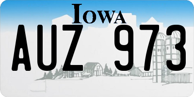 IA license plate AUZ973