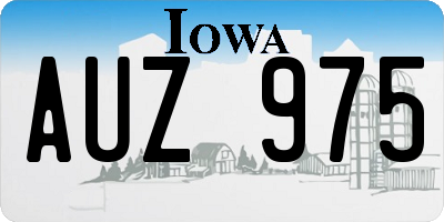 IA license plate AUZ975