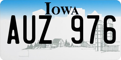 IA license plate AUZ976