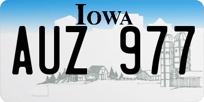 IA license plate AUZ977