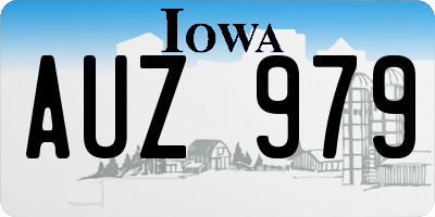 IA license plate AUZ979