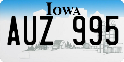 IA license plate AUZ995