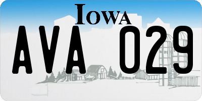 IA license plate AVA029