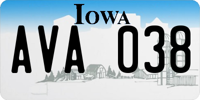 IA license plate AVA038