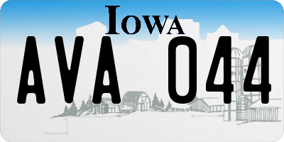 IA license plate AVA044