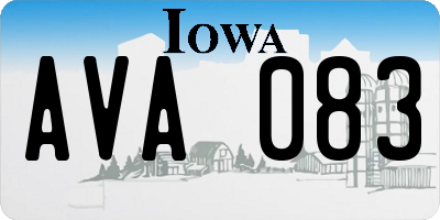 IA license plate AVA083