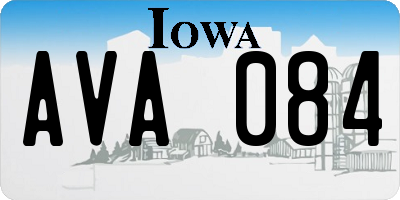 IA license plate AVA084