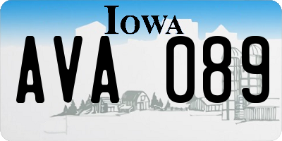 IA license plate AVA089