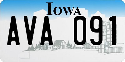 IA license plate AVA091