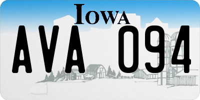 IA license plate AVA094
