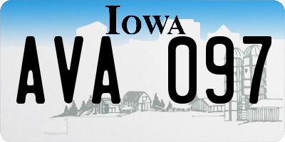 IA license plate AVA097