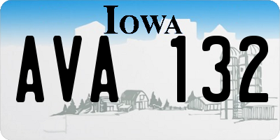 IA license plate AVA132