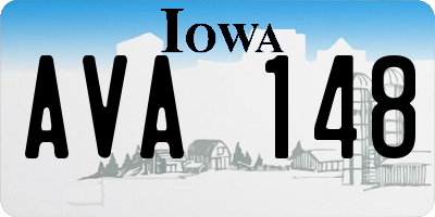 IA license plate AVA148