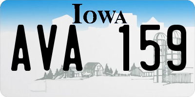 IA license plate AVA159
