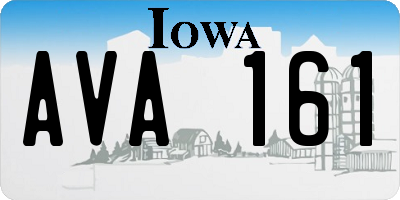 IA license plate AVA161