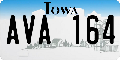 IA license plate AVA164