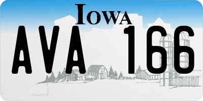 IA license plate AVA166