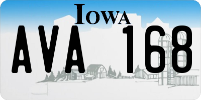 IA license plate AVA168