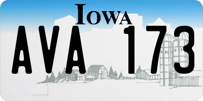 IA license plate AVA173