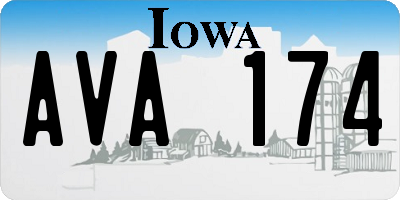 IA license plate AVA174