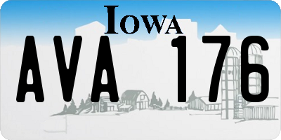 IA license plate AVA176